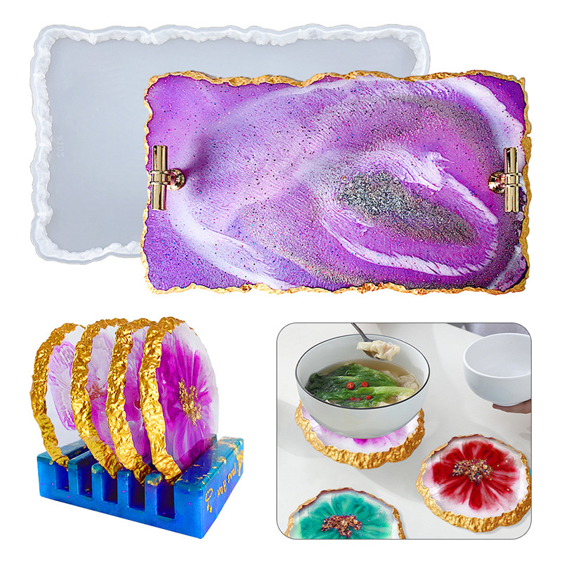 Geode Mold Silicone - DM413 Drusy Coaster Harzform Geode Epoxy