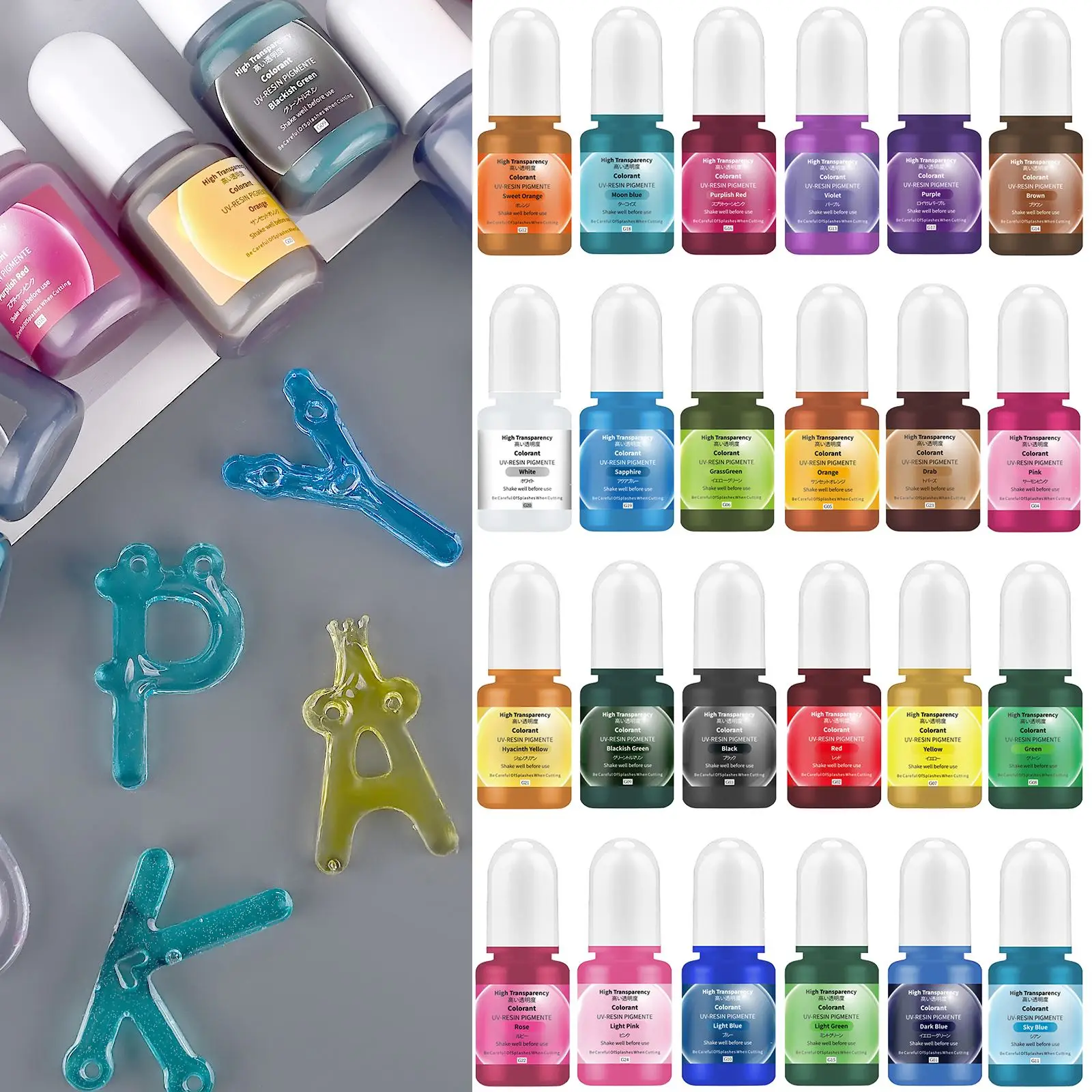 Epoxy Uv Resin Kit - 24 farben 5 ml Epoxidharz Pigment